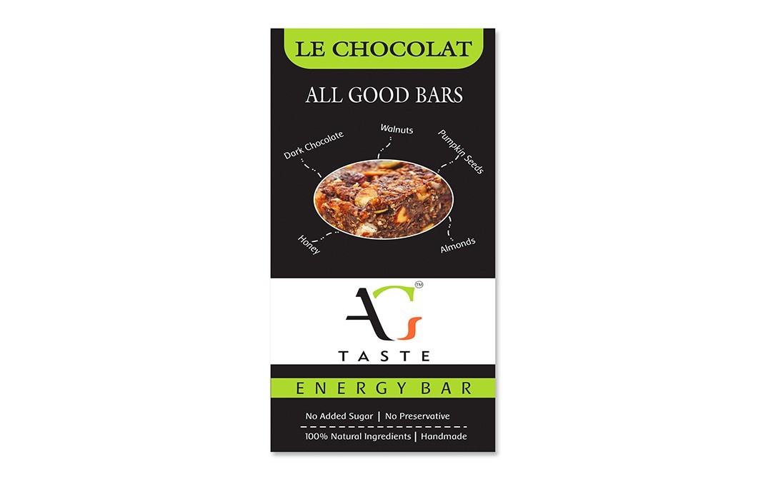 All Good Taste Le Chocolat Energy Bar    Box  30 grams